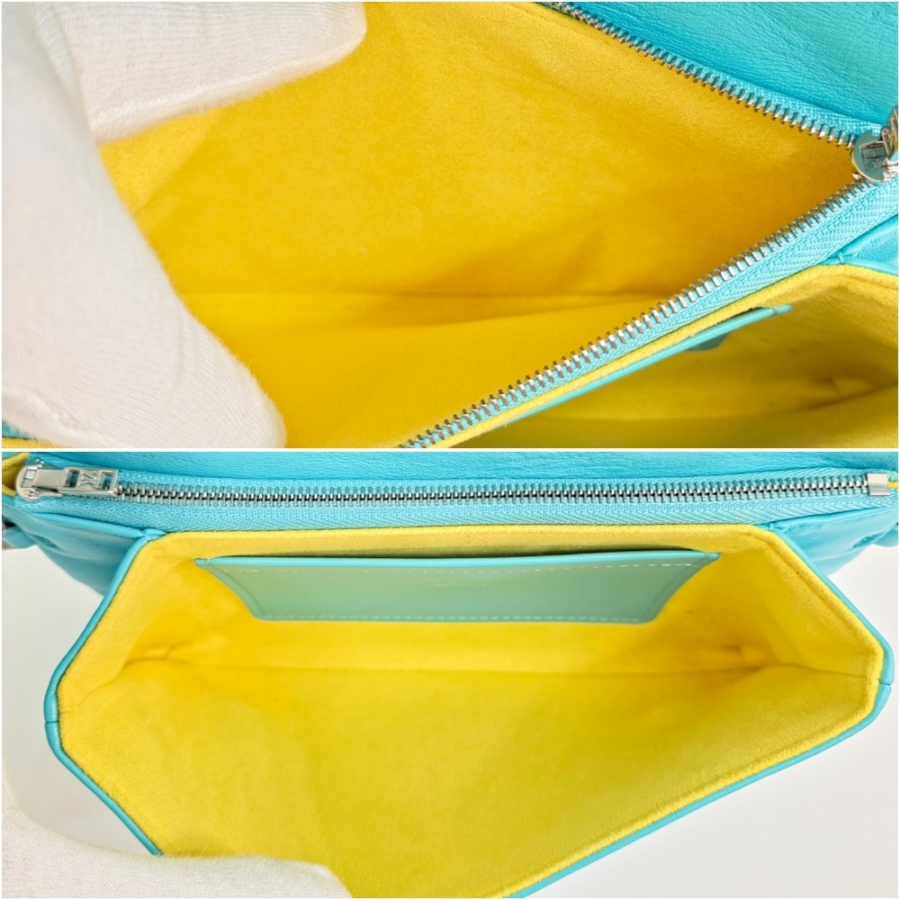 Louis Vuitton Coussin Pochette Mint Turquoise Neon Yellow Crossbody Bag - Picture 8 of 15